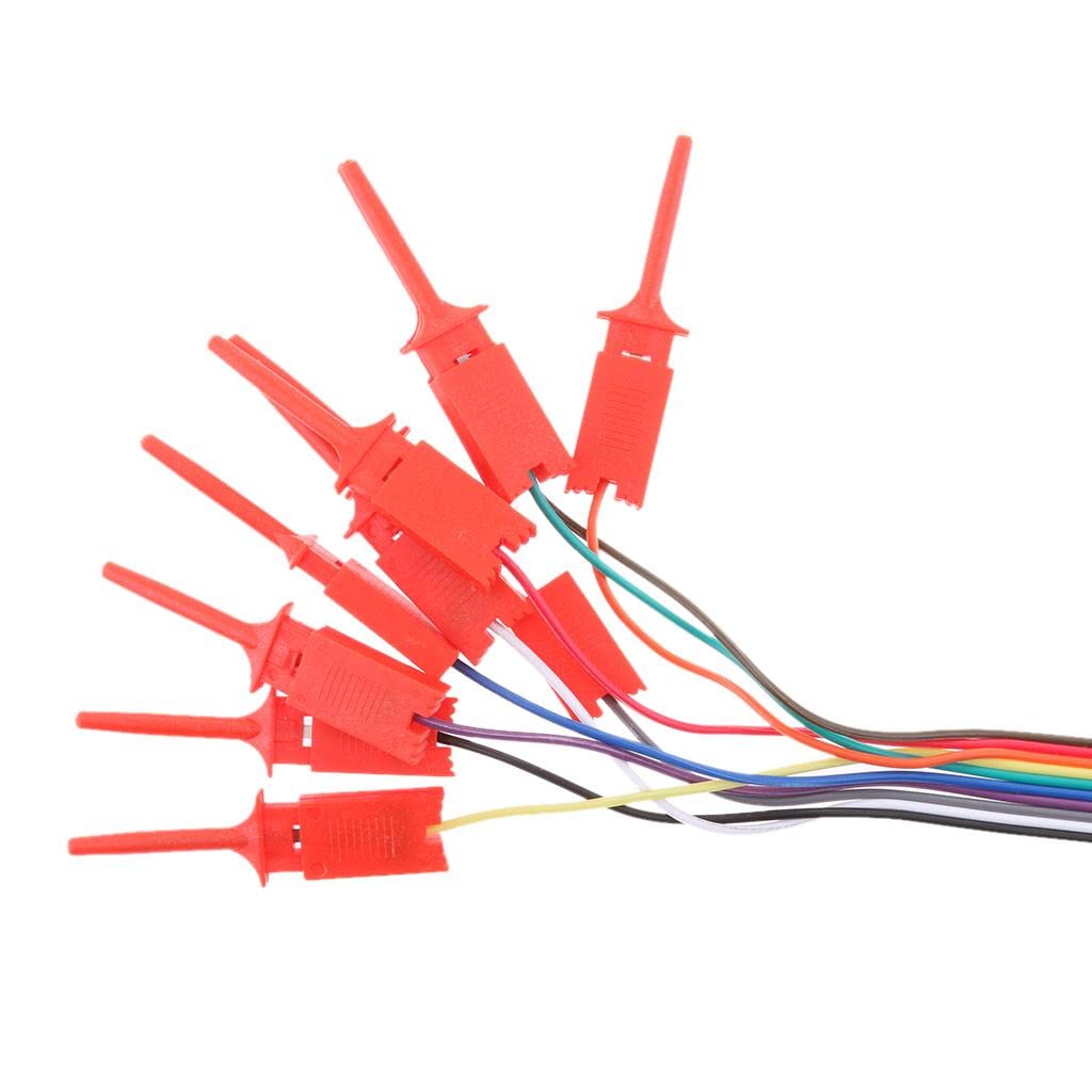 ELBME® 10 Channel Input Test Hook Clip + Jumper Cable for Logic Analyser Nalyser Test-image-28