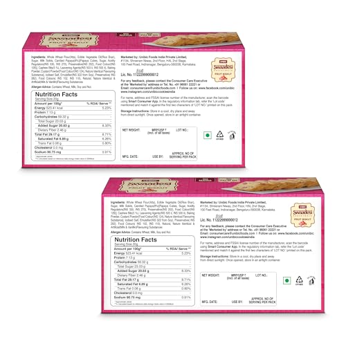 Image of Unibic Swaadesi Fruit Bakery Biscuits - No Maida, No Palm Oil |BiskutBakery Biscuits I 2 * 200g (Pack of 3)