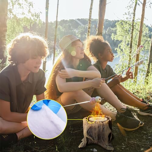 8-Pack Ceramic Wool Wick for Tabletop Fire Pit Extended Burn Time, Ceramic Wool Sponge Insulation Ethanol Fireplace Fuel Wick Sponge for Tabletop Alcohol Fireplaces - Thumbnail 4