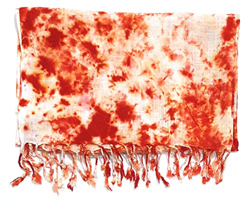 Image of Rayon Scarf for Men & Women | Lightweight Stole, Shawl & Wrap with Batik Design | All-Season Summer & Winter Wear | Soft & Breathable Fabric (28 x 72 inches)