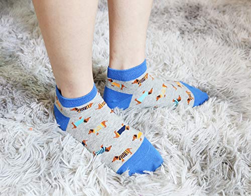 Image of Women's Haute Dachshund Dog Socks Casual Crew Socks Animal Cute Socks Gifts for Women