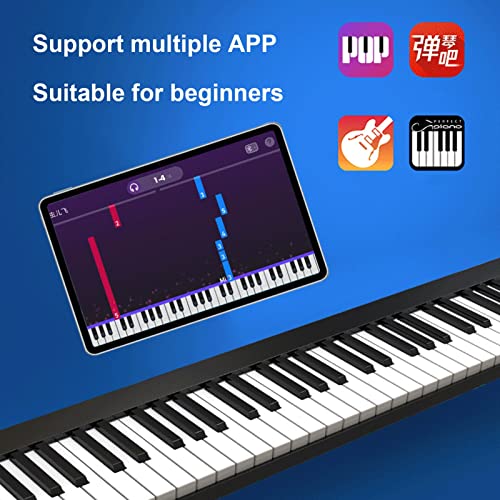 Piano numérique pleine grandeur à 61 touches Clavier électrique portable Piano Prise en charge des haut-parleurs intégrés Bluetooth Connexion MIDI Comprend un pupitre, une pédale de sustain, un sac de - Les Beatles, Paul McCartney, John Lennon, RIngo Starr, George Harrison Piano numérique pleine grandeur à 61 touches Clavier électrique portable Piano Prise en charge des haut-parleurs intégrés Bluetooth Connexion MIDI Comprend un pupitre, une pédale de sustain, un sac de – Image 5