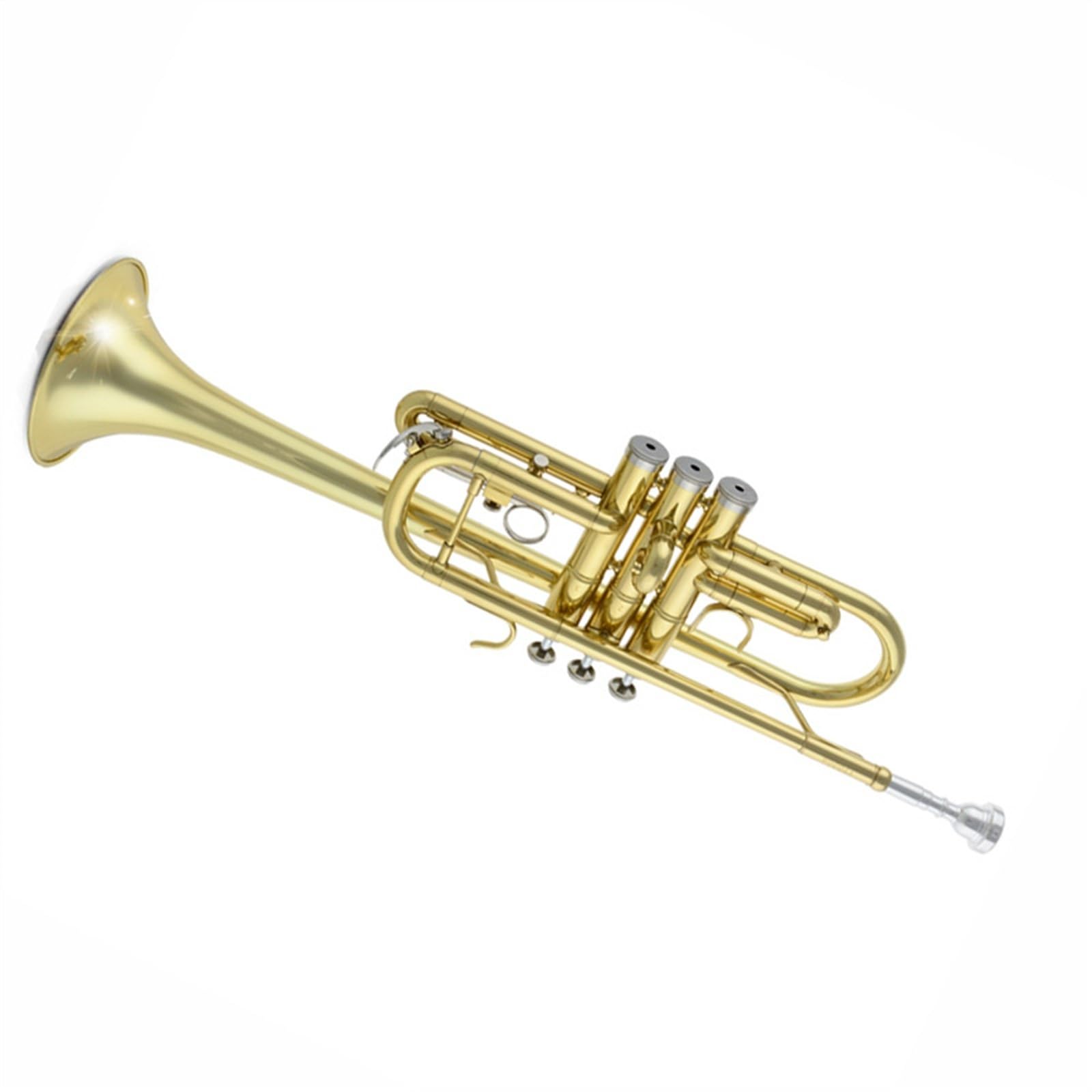 Standard Trąbka Trąbka Instrument C Klucz Profesjonalny Mosiądz Srebrzona Stal Nierdzewna Standard Trwały Ton