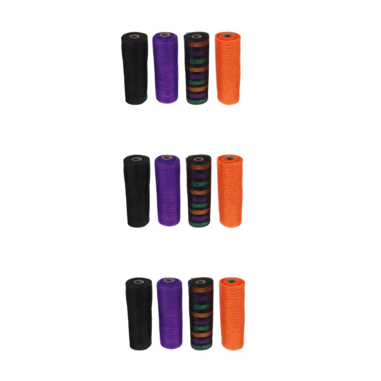 Ruban maille Halloween Healvian 12 rouleaux pour couronnes et decoration de fetes thématiques