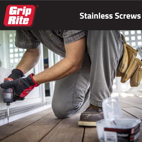Grip-Rite PrimeGuard Max Tornillos para Madera con Cabeza de Recorte - Acero Inoxidable 305 - 7 x 2-1/4 pulgadas - 138 piezas miniatura 5