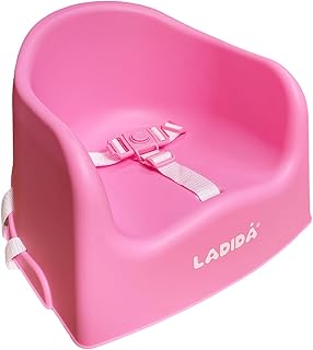 LADIDA Portable Booster Seat, Travel High Chair, Suitable for Feeding and Dining (Pink) 416