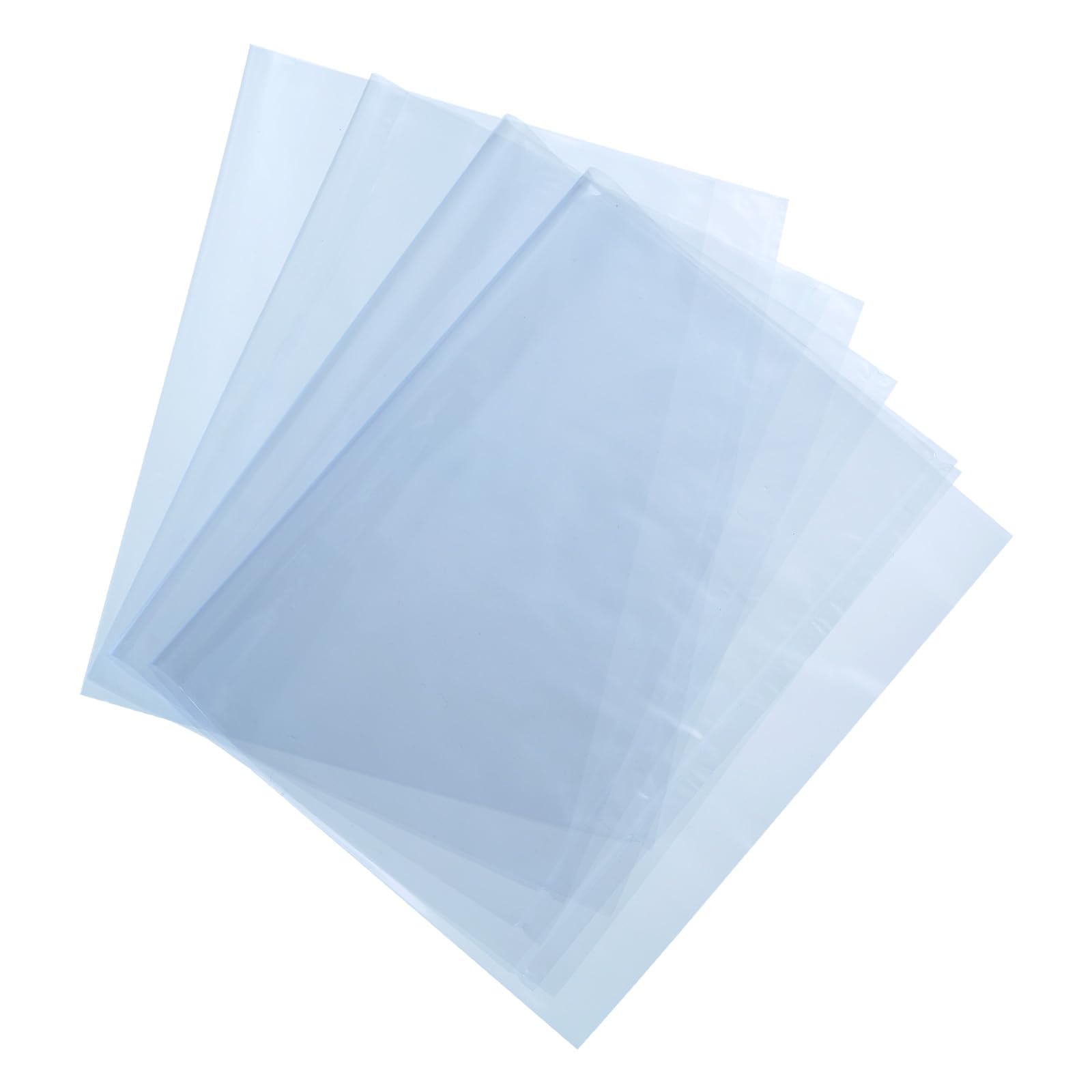 uxcell 100Pcs 13.5x10 Inch Shrink Wrap Bags, Blue Clear PVC Heat Shrink Wrap for Gift Basket, Bath Soaps, Candles and Homemade DIY Projects