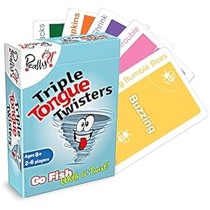 Really?! Triple Tongue Twisters, Hilarious Family Educational Card Games for Kids 8-12 Teens and Adults, Party Games…