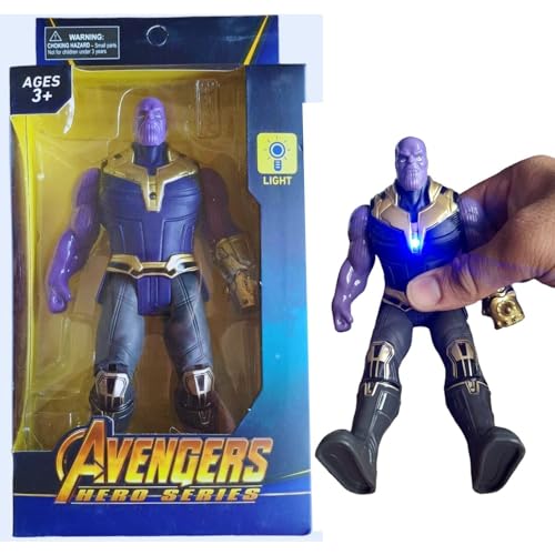 BALLOON BEES Marvel Avengers Iron Man Action Figure Toy For Boys - 7-Inch Superhero Action Figure With Lights - Best Gift For Boys (1 Piece) (Thanos) (B0CNWJXX3X) Amazon Price History, Amazon Price Tracker