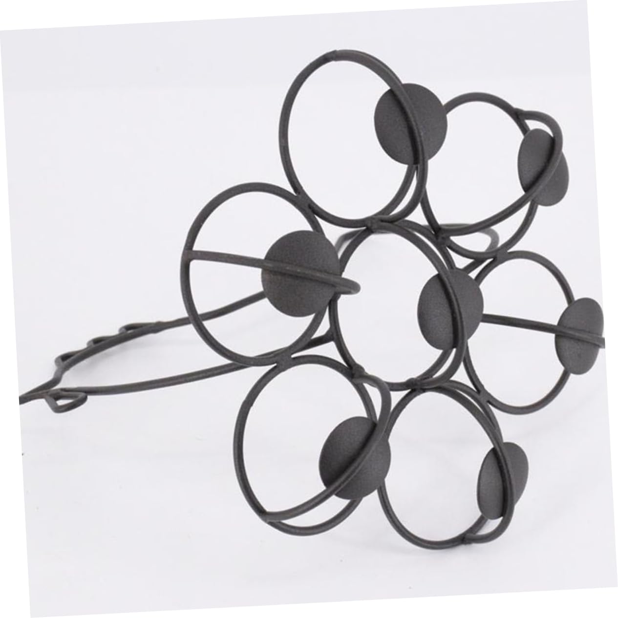 Organizador de Huevos de Cocina de Metal Negro Diseño de Gallina, Soporte Estable y Exhibición Decorativa para Encimera