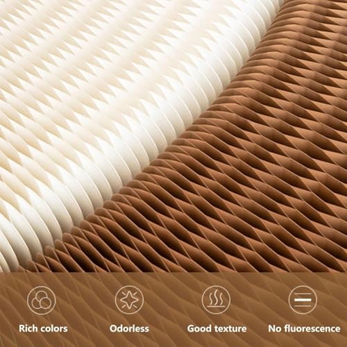 Image of Kraft Paper Rectangle Ottoman - Collapsible Stool with 3 Cushions, 330 lbs Honeycomb Folding Bench, Aesthetic Portable Stool, Entryway Bench & Space-Saving Vanity Seat (Brown, 4 Seats)