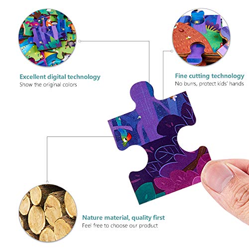 24 Piece Puzzles For Kids Ages 2-4, Wooden Jigsaw Puzzle 3 Year Old Preschool - 6 Pack #TOP1