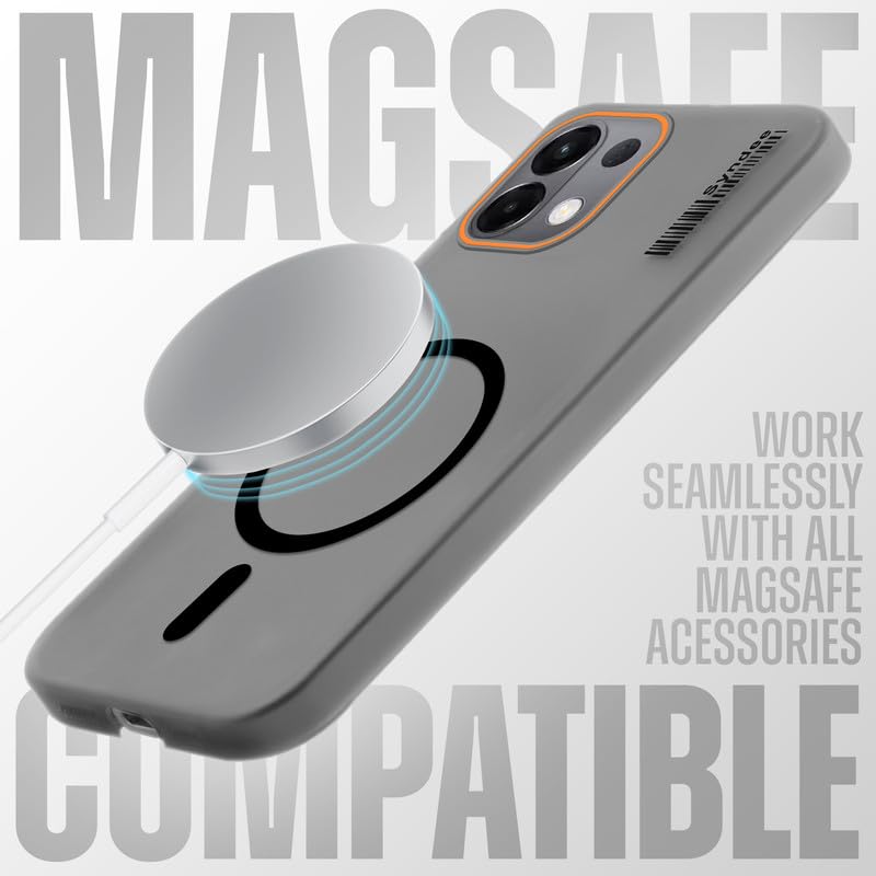 Image of Mr. Case Back Cover for Oppo K13 5G Sleek Frosted Translucent Back Only Compatible with Wireless Magnetic Accessories | Anti-Scratch Shockproof Phone Case - Black