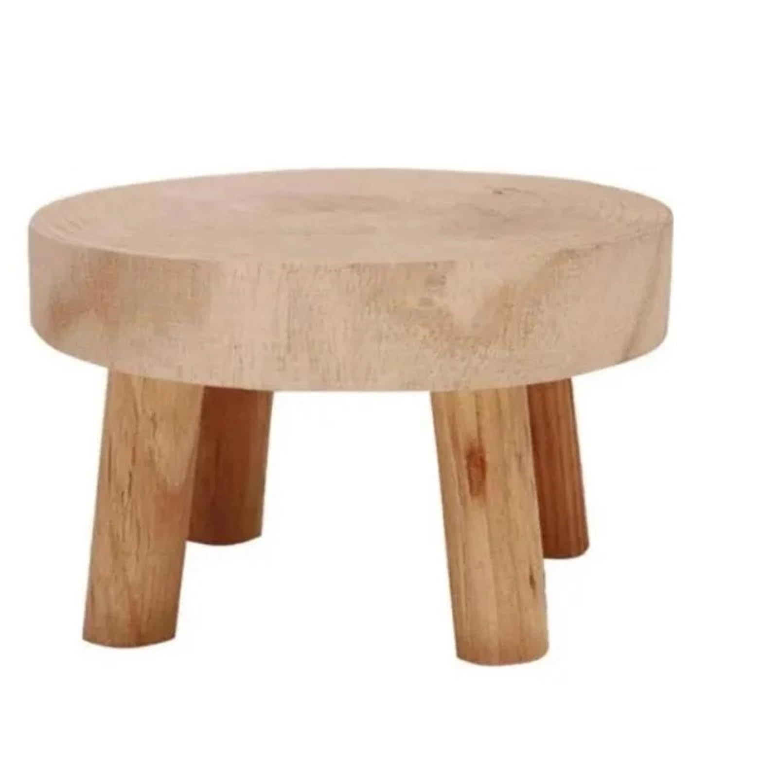 WEQYFDC Plant Stand Riser Wooden Plant Stand Flower Pot Base Holder Stool Indoor Outdoor Garden Succulent Pots Tray Display SmallStool(A L)