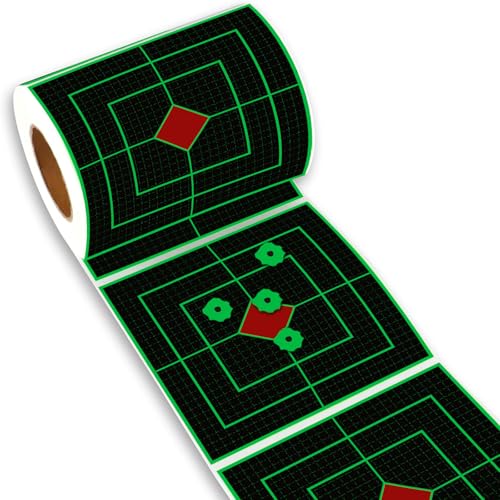 LikeLety 4 Inch 200 Pack Splatter Targets, Adhesive Shooting Target Stickers with Green Effect for BB Gun, Pellet Gun, Airsoft, Pistol, Rifle Shooting Practice