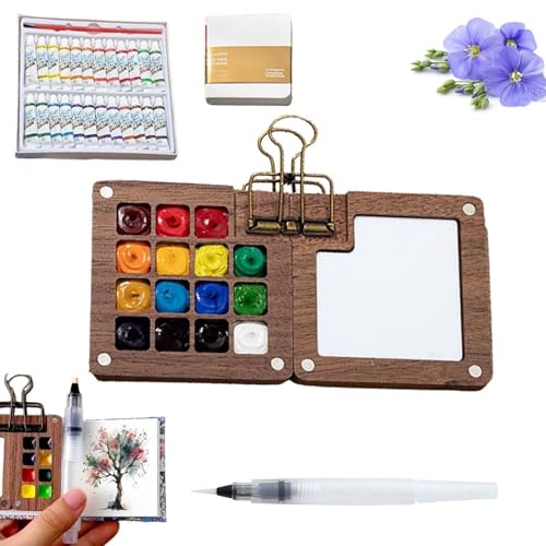 Amazon | Tobios 水彩セット Tobios ミニ水彩トラベルキット 絵本付き