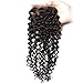 Jolia 4x4 Free Part Lace Closure 8A Brazilian Curly Hair Weave Free Part Closure Natural Black Color No Bleached Knots (12 inch)