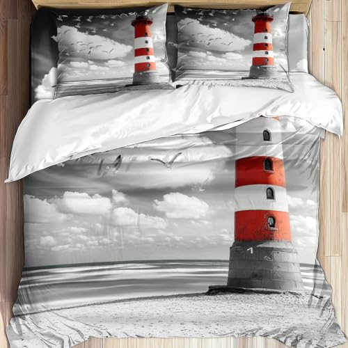 Housse de couette phare de plage en microfibre douce haute densite - 3