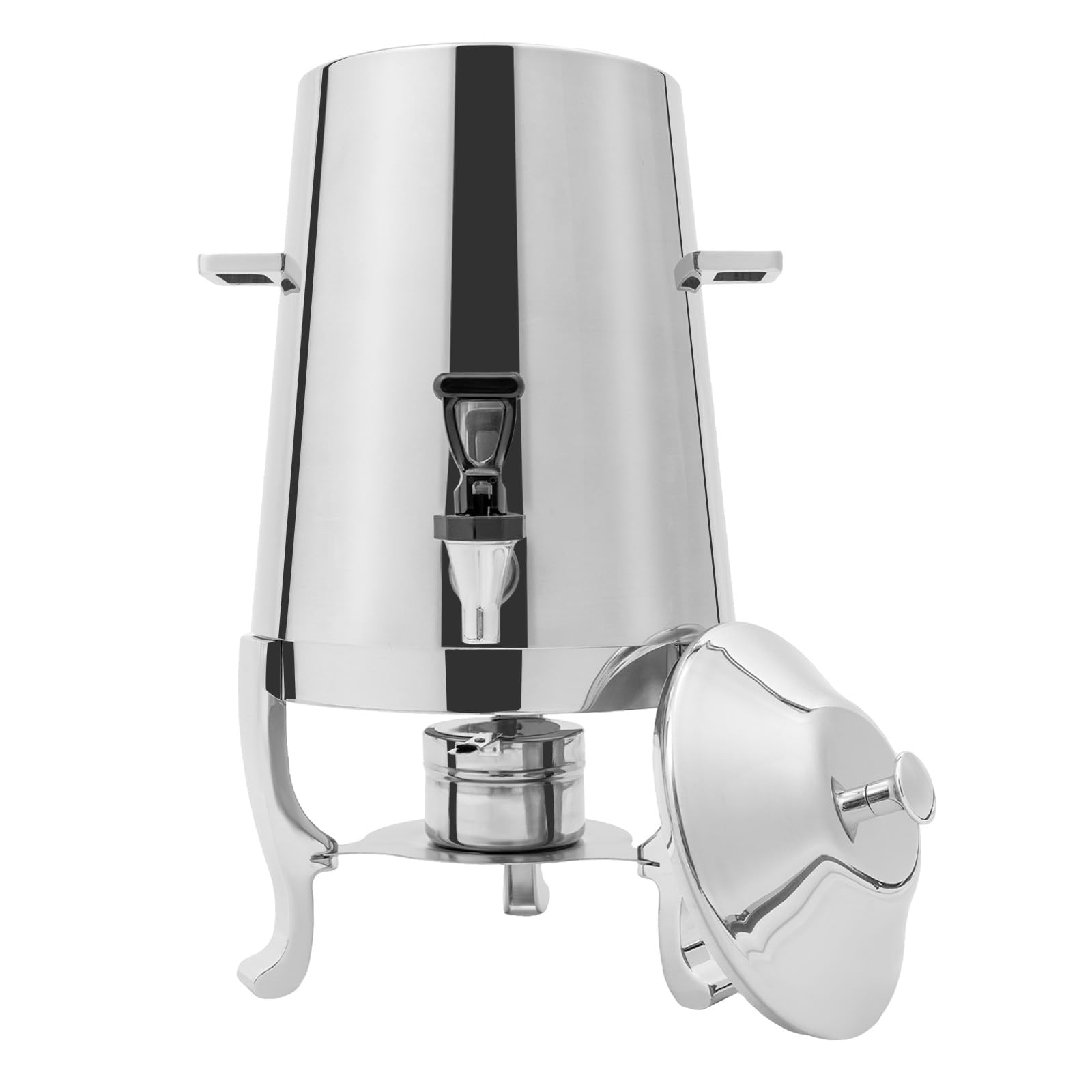 13L/3.43gal Hot Beverage Dispenser with Fuel Holder, Stainless Steel Beverage Dispensers for Coffee Tea Hot Water, Hot Drinks Dispenser with Spigot for Parties Event Buffet Catering