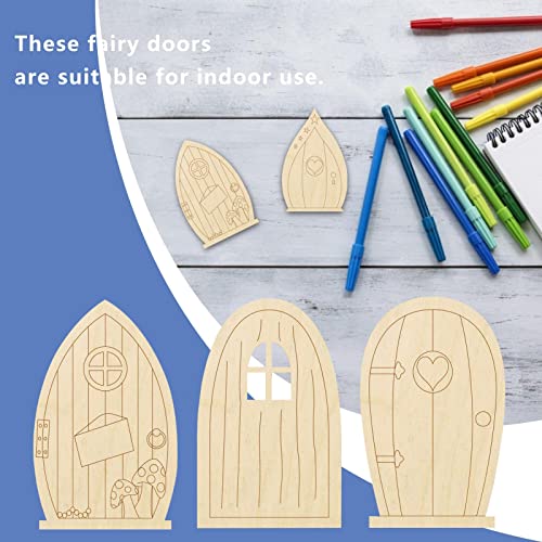 Mini Porta Fada | Portas De Fada De Madeira Para DIY,Mini janela de artesanato de portas de jardim p