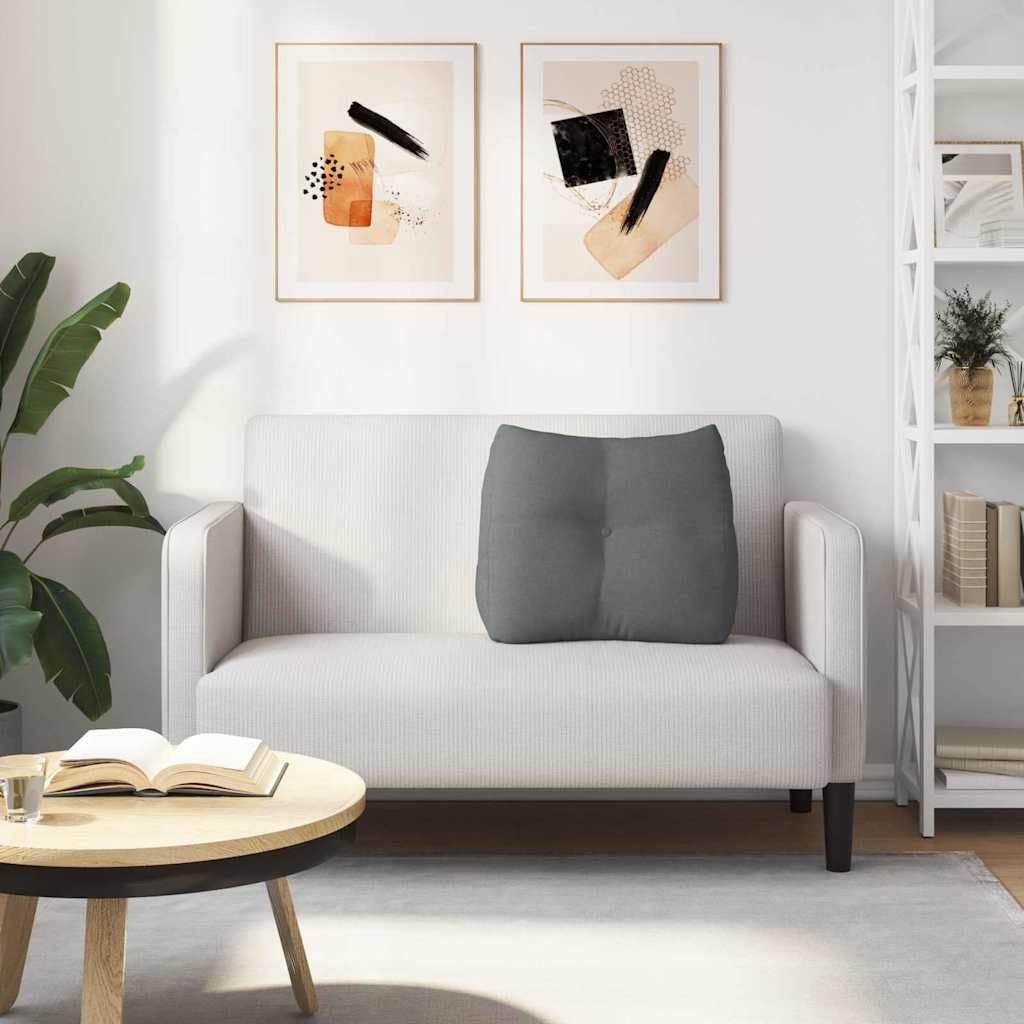 Poduszka na plecy, ciemnoszara, 60 x 24 x 50 cm, materiał z ergonomicznym podparciem, zdejmowana poszewka, wszechstronna jako poduszka do czytania, poduszka lędźwiowa, poduszka pod kark na