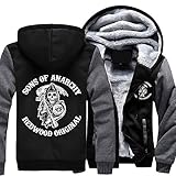 LTLZDYG Sons of Anarchy Manteljacke Sowie Samtgepolsterter, Bedruckter Pullover Hoodie, Unisex-C||XL