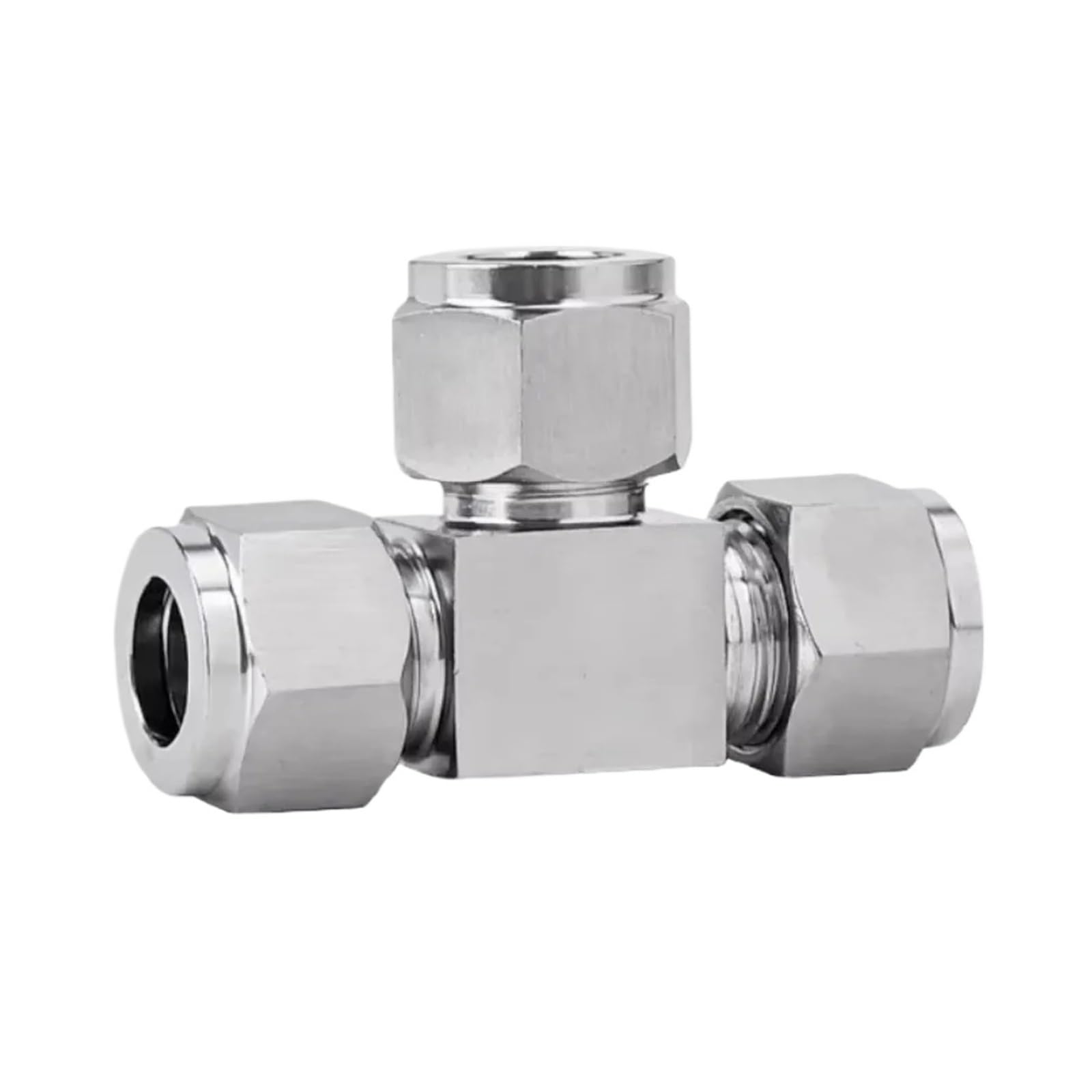 Trójnik kolankowy krzyżowy 1/8" 1/4" 3/8" 1/2" 3/4" 1" 3 4 5 6 8 10-30 mm OD Podwójne złącze zaciskowe Złącze zaciskowe ze stali nierdzewnej 304(Elbow,22MM_COMPRESSION)