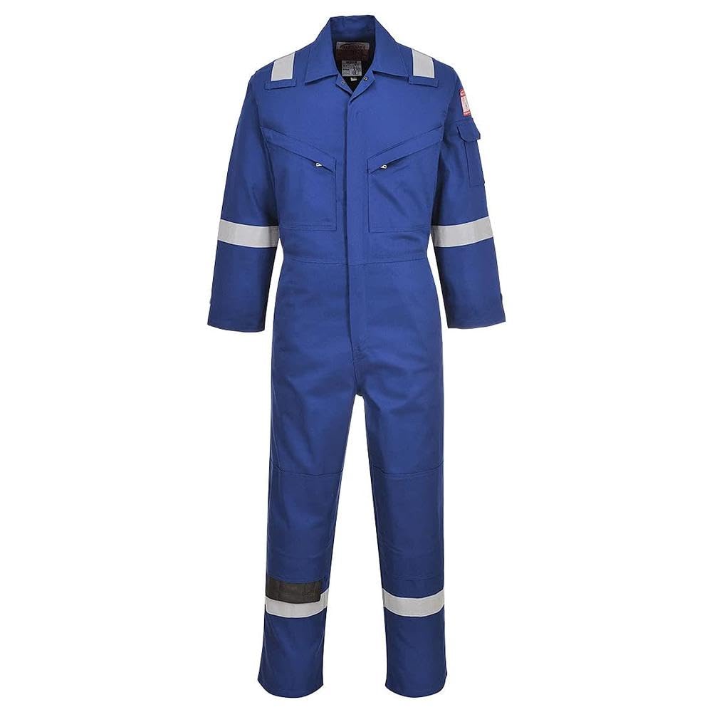 Portwest FR28 Lekki Kombinezon Trudnopalny i Antystatyczny, Pomaranczowy, Regularny, XL
