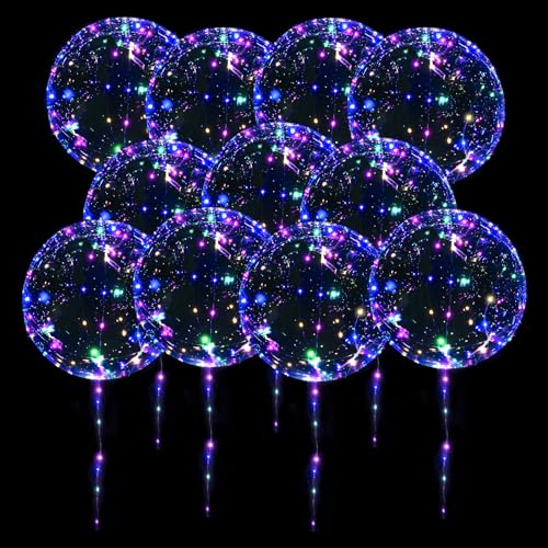Ballons transparents pour anniversaire et mariage lumineux dans le noir