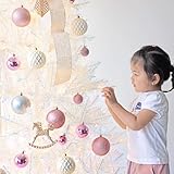 LED付き オーロラ葉のクリスマスツリー 北欧 おしゃれ 120cm 150cm 180cm 210cm 240cm ホワイトツリー 白 オーナメント 飾り ヌードツリー (120cm)