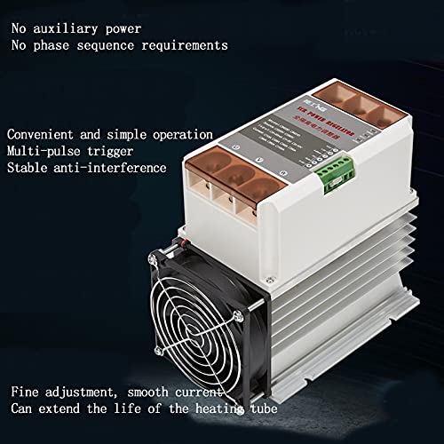 Meltblown Cloth Heating Thermostatic Control Three-Phase Power Regulator 60A thyristor Current Power Regulator - (Color: White)