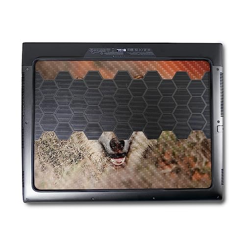 Image of MightySkins Carbon Fiber Skin Compatible with Alienware M18 R1 (2023) Full Wrap Kit - Happy Wolf | Protective, Durable Textured Carbon Fiber Finish | Easy to Apply & Change Styles | Made in The USA