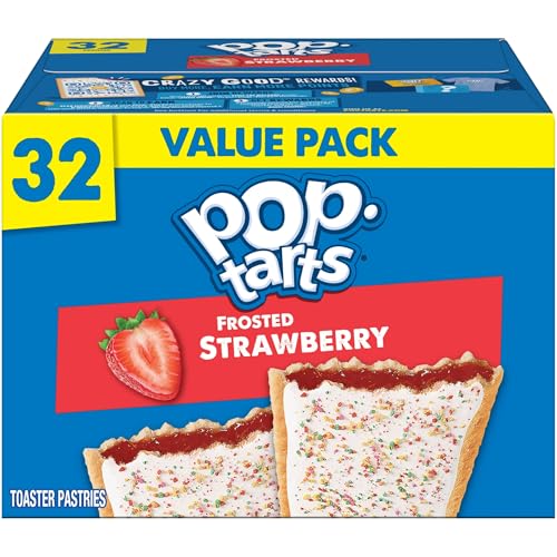 5% coupon - Pop-Tarts Frosted Strawberry Toaster Pastries, 32ct