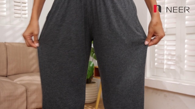 Neer 3-Pack Plus Size Women's Lounge Pants - Wide Leg Yoga Sweatpants With Pockets