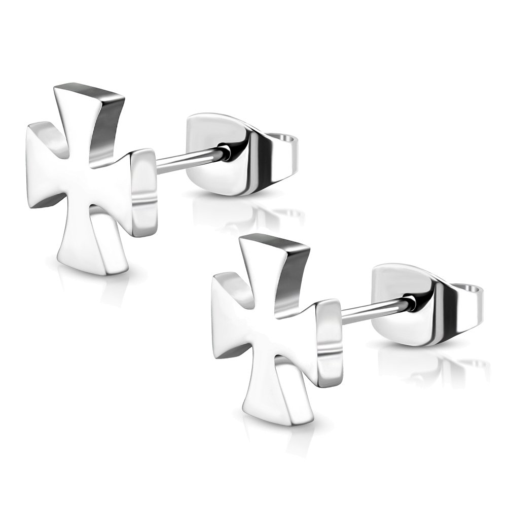 Flongo Set 3 Paia Orecchini Unisex Ciondolo Piuma/Luna/Stella,Acciaio inossidabile Colore Argento/Oro/Nero, Regalo, Stile Scelta