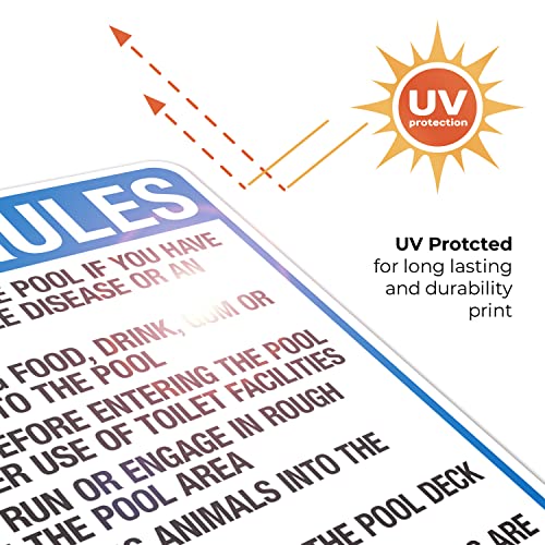 Cartel Wisconsin Pool Rules 24x30 pulgadas poliestireno miniatura 4