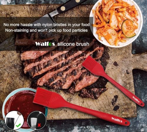 Image of Walfos Silicone Basting Pastry Brush, 600F Heat Resistant for BBQ Grill Baking Kitchen Cooking, BPA Free and Dishwasher safe