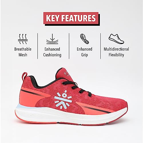 Image of CULT Men's Windblazer Running Shoes, Engineered Upper Mesh, Breathable, German Technology Insole for Cushioning, Compressed EVA Midsole for Higher Rebound, Reinforced Heel