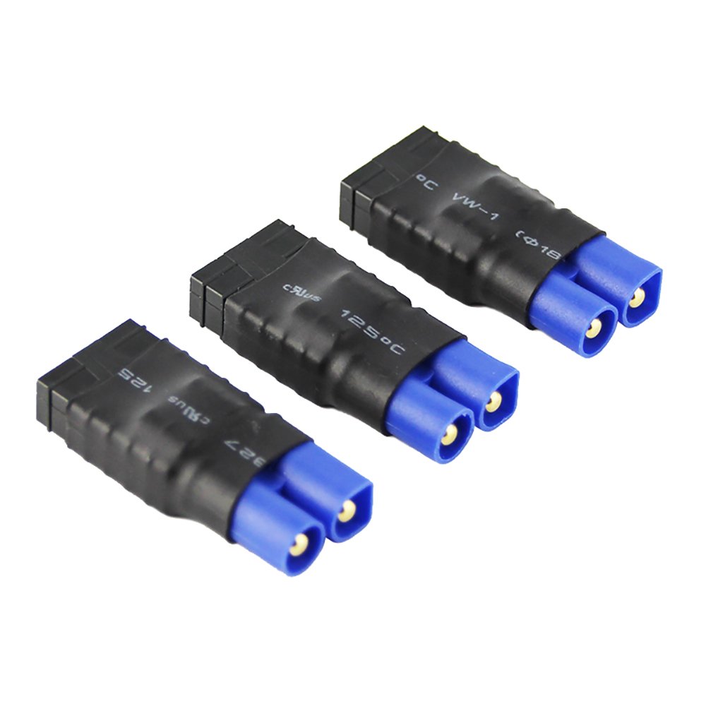OliYin 3pcs Compatible with TRX Female to EC3 Male Connector Adapter for Revo LiPO Battery(Pack of 3)