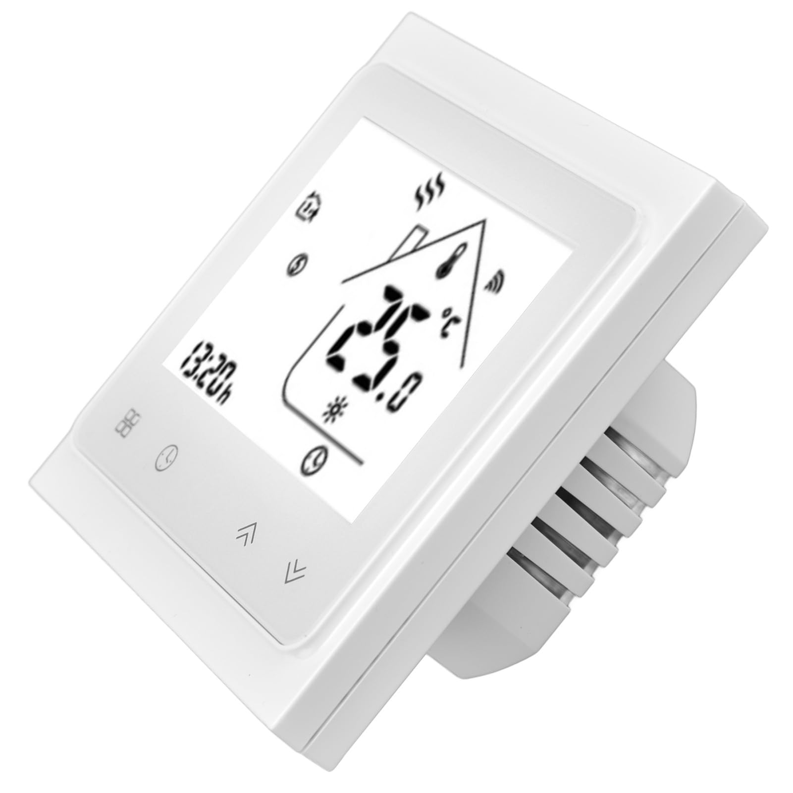 Termostato Intelligente 95-240Vac Wifi Controllo Remoto Vocale | PC ABS Ignifugo, Regolatore di Temperatura, Caldaia a Gas per Riscaldamento a Pavimento Scaldabagno, Compatibile con Home