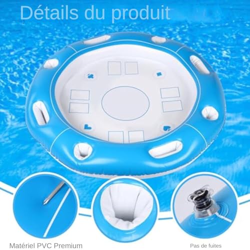 Table Flottante de Jeux Gonflable pour Piscine avec Cartes