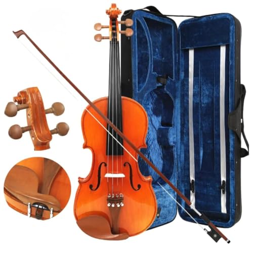 Violino 4/4 Todo Em Madeira Cavalete Acústico + Arco