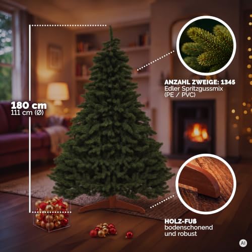 CASARIA Premium Weihnachtsbaum Künstlich XL 180cm – Ansicht 6