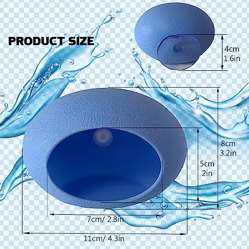 Image of 2Pcs Egg Shaped Frog Habitats with Suction Cups - Cute Frog Terrarium & Dish Holder, Ideal for Tree Frogs, Toads & Tadpoles
