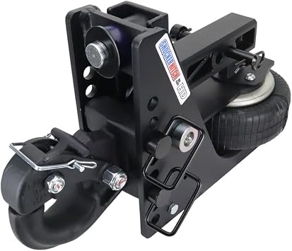 Shocker HD Max Air Pintle Hitch - 10 Ton, Fits 2" Hitch, 3" to 7" Drop