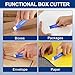 WORKPRO 12-Pack Box Cutter Retractable - Utility Knife with Single Edge Razor Blade - Razor Knife Box Opener Cardboard Cutter with Metal Sheathes- Extra 12-Pack Razor Blades for Replacement - Blue