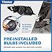 Vizotae Headlights Assembly for 2009 2010 Toyota Corolla Halogen Headlamp Replacement, High/Low Beam W/Bulbs, Driver & Passenger Side