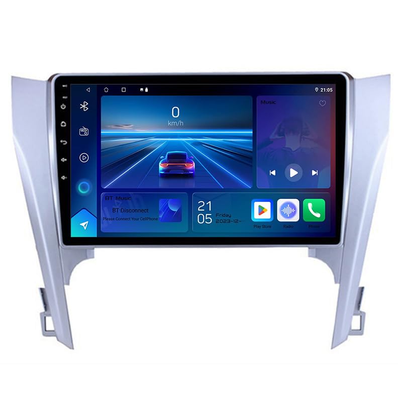 Android 14 9 Inch Car DVD Player Radio Head Unit For Camry 2011-2014 GPS Navigation Head Unit Support Full RCA Output Bluetooth4.0 WIFI Car Auto Play DVR DAB+ TPMS,N3 4 Core Wifi 2G+32G