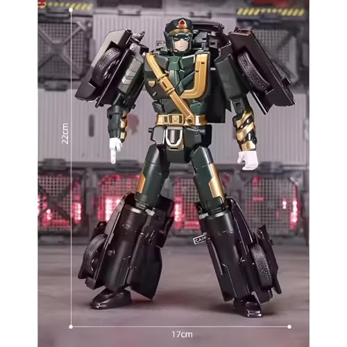 Image of 22 CM 1:24 Scale Hongqi Style Car Transformation Toy Figure for Kids - Manual Robot & Car 2-in-1 Action Toy, Large Size Non-Electric No Battery Required, Black Vehicle Toy, Boys Gift Age 5+