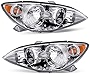 OEDRO Headlight Assembly Compatible with 2005 2006 Toyota Camry Headlights with Amber Reflectors Clear Lens Chrome Housing Headlmaps - Driver & Passenger Side
